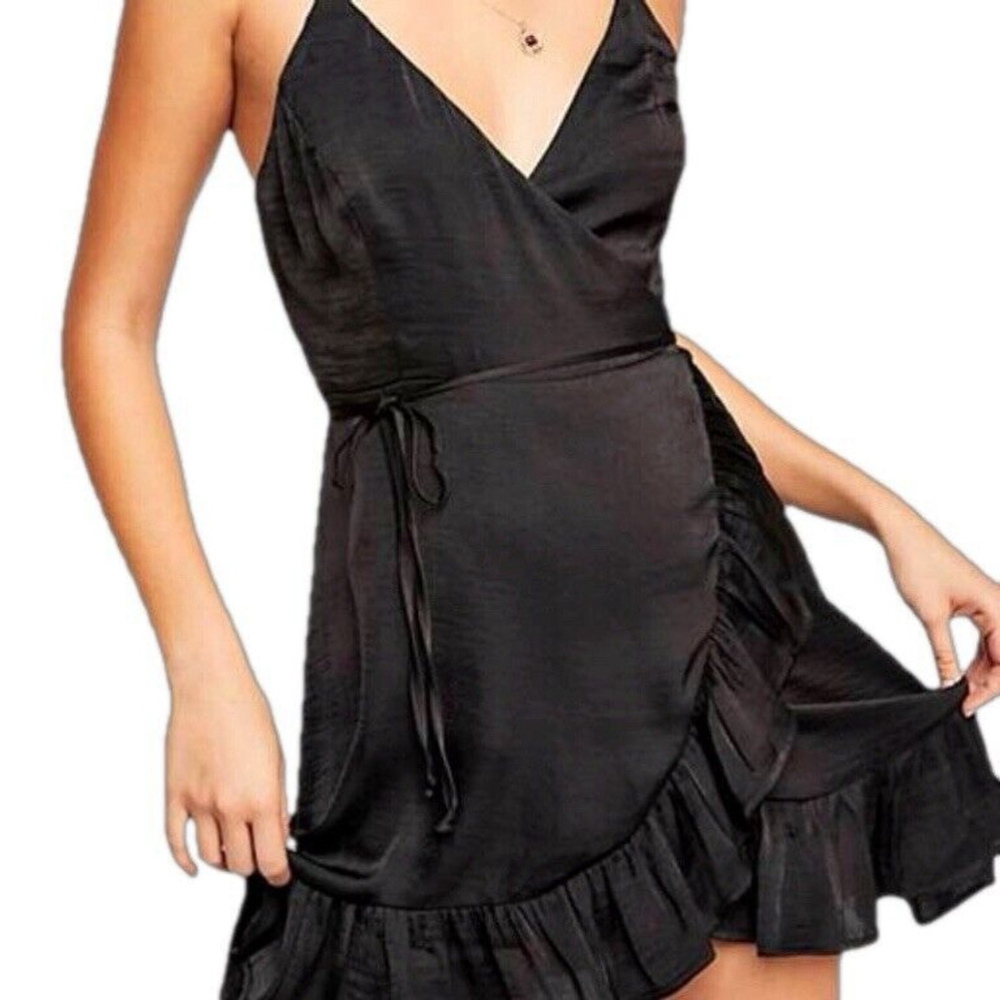 Elegant Black Wrap Dress